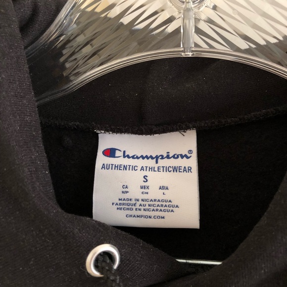Champion print pullover hoodie black - Picture 3 of 4
